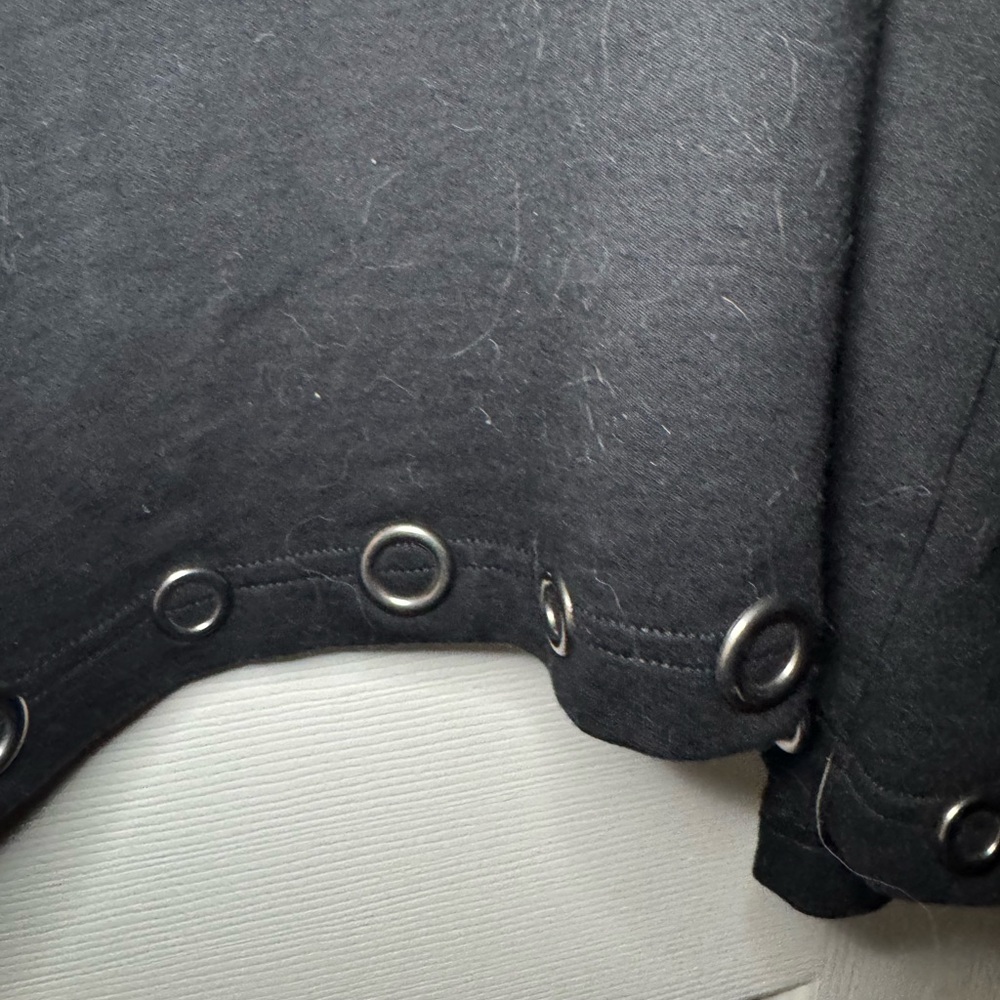 VOCAL Black Jacket with Studs and Eyelets Size M Oversized - Picture 9 of 11